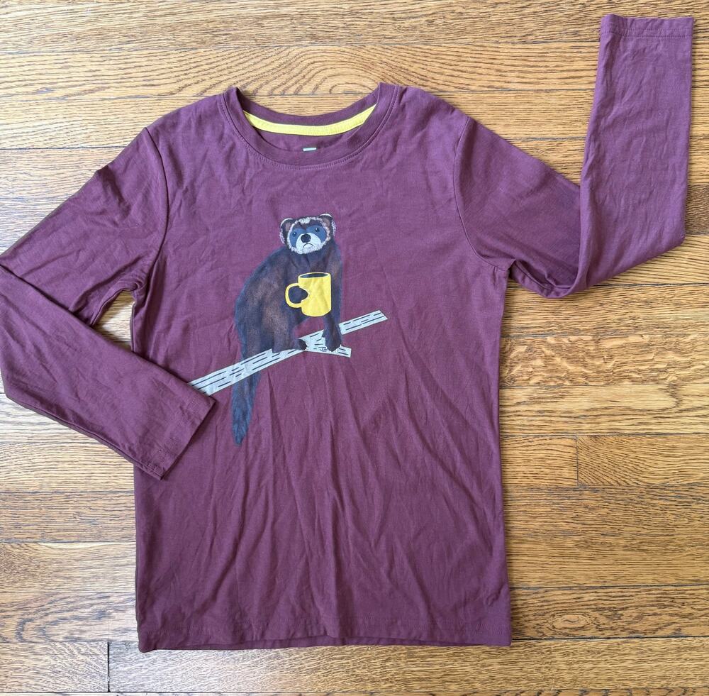 Tea Collection Bear with Mug Shirt Size 10